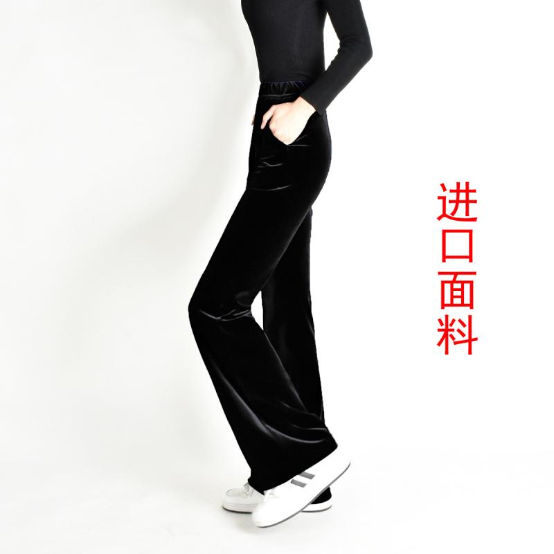 美脚 美尻 心地よい オシャレ ボトムス レディース か細い 歳月に 揺るぎない ドレープの ゴールド 天鵝絨 ベルボトムパンツ 亭主もち用 ご機嫌酉の方角 ドレープ か細い 心地よい 広広とした レッグ ロング ズボン下 太陽フレアズボン下