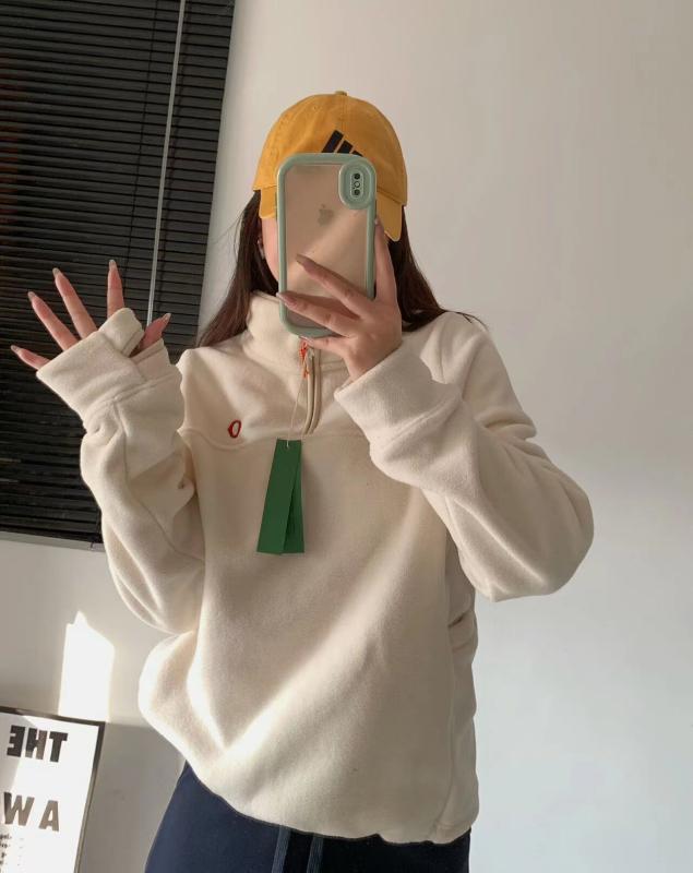 トレーナー フードなし ダブルジッパー フリース　トップス　ジッパー フリース スタンドカラー セーター 蘇 蘭 佳 ハーフ ジップ カジュアル フリースセーター レディース 冬