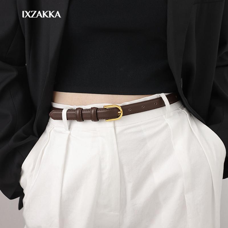 シンプル 無地 おしゃれ レディース　ベルト　カジュアル ixzakkaな シンプル 革 ベルト 女性用第一層 牛革 韓国