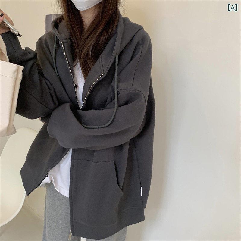 レディース トップス オシャレ セーター ジャケット レディース 春秋 スタイル ジッパー 韓国 厚手 フード付き 爆発 カーディガン 薄手 秋