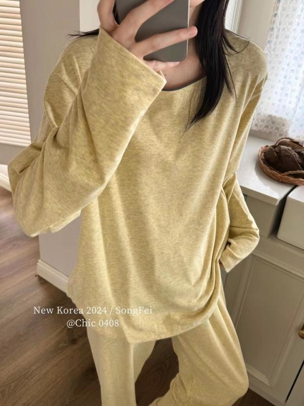 部屋着 オシャレ かわいい レディース　パジャマ　スウェット　上下 韓国 パジャマ セット 秋冬 プルオーバー 長袖 ゆったり ホーム 服 ツーピース 伸縮性の ある 肌に 優しい