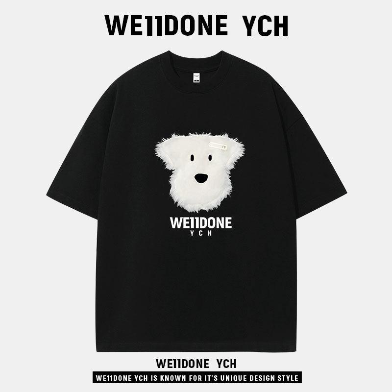 半袖表どおり 心地よい スポーティ  プルオーバー レディース 愛くるしげ WE 11 DONE YCH 連名  好一対 半袖 夏 綿 ゆったり 丸 首  表どおり