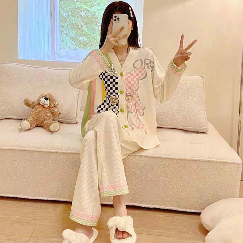 華やか かわいい 着心地 肌触り 　パジャマ　レディース　上下 女性用 綿 パジャマ 春秋 スタイル ネット 夏 長袖 2025 新型 高級 ベア ホームウェア｜バランスケア　店