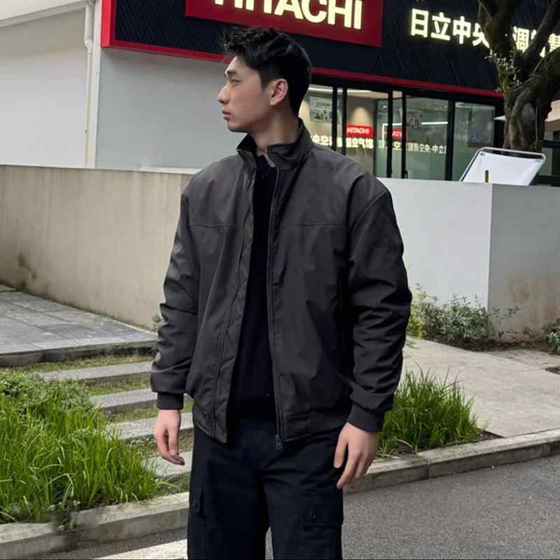 防寒 厚手 アウター 暖かい メンズ コーデ 　ジャケット　パーカー　メンズ　シンプル アメリカン フライト コーチ ジャケット メンズ 春秋 ショート クリーン フィット ワークウェア アウトドア スタンドカラー スリープ ルーフ
