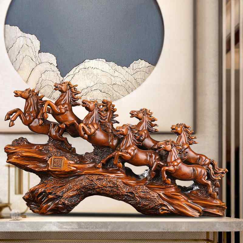 ホビー　雑貨　装飾品 馬の 飾り 8頭の 馬 英雄的な 幸運を 引き付ける オフィスの ボスの デスク ハイエンド 雰囲気 会社の 店の 開店の 贈り物