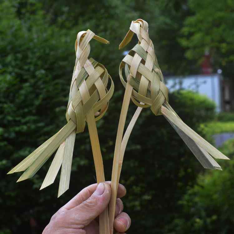 ホビー　雑貨　装飾品 の 竹 編みの 楽しい 鳥の 落書きの 装飾品 空間 装飾 DIY 小道具