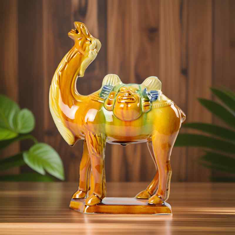 オブジェ 和風 雑貨 小物 　ホビー　雑貨　装飾品 洛陽 唐 三 彩 陶 駱駝 工芸 博物 館 文化と 創作の お土産 民族 風 磁器 装飾 卓上 置物