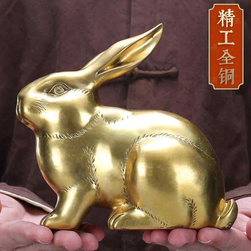 オブジェ 和風 雑貨 小物 　ホビー　雑貨　装飾品 銅製 ウサギの 飾り 幸運の 干支 ウサギ 家庭用 ワイン キャビネット オフィス 装飾 かわいい 年 マスコット 11,248円