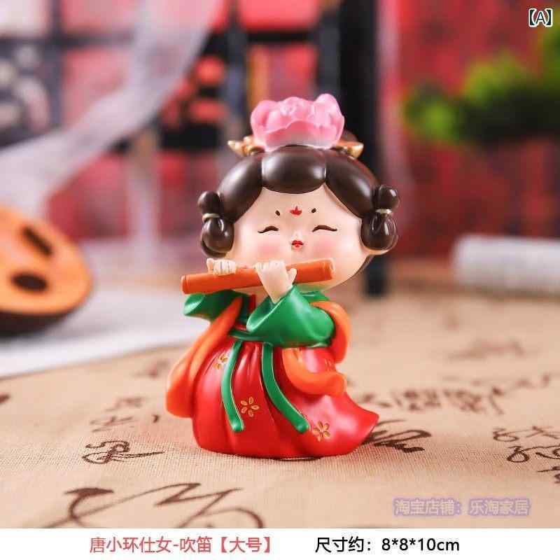 インテリア オブジェ おしゃれ の レトロ スタイル 唐代 女性 唐小 環 デスク トップ 装飾 装飾品 西安 文化 創造 お土産 ガールズ ギフト