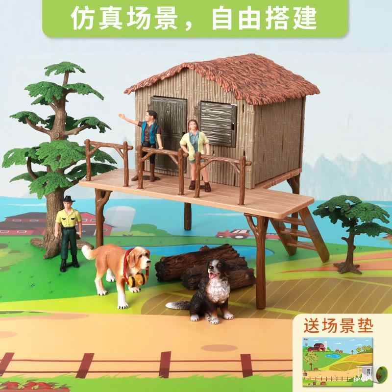 木製玩具 北欧雑貨 インテリア 置物 おもちゃ ホビー おもちゃ ホビー シミュレーション 動物 シーン プレイハウス おもちゃ セット 牧場 農家 キャラクター 植物 DIY 組み立て