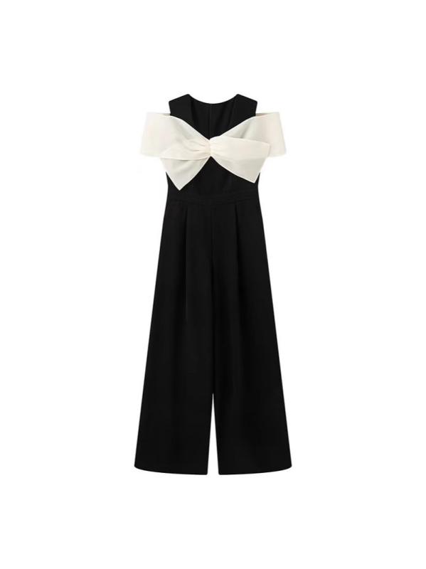 レディース 夏 ノースリーブ シュロの葉 リボン結び ストレートレッグ ロング 飛び降りる背広 分かりやすい 今めかしい 第一義的 心地よい 普段使い