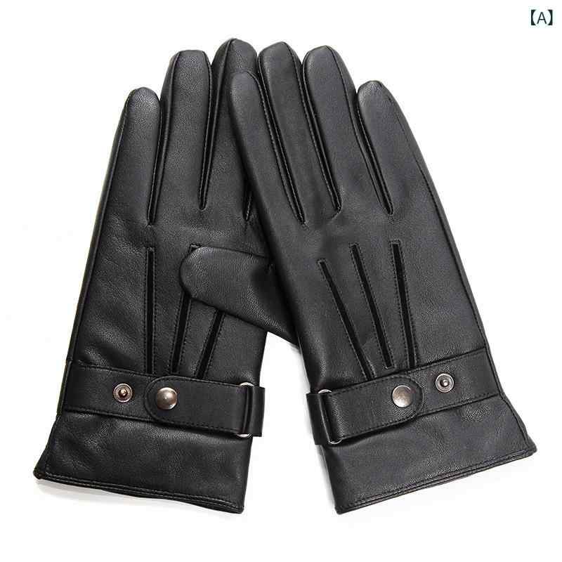 手袋 メンズ 冬 防寒 ニットグローブ 現物の 対外 工場の 直接の メンズ 皮の 手袋は 冬に 厚手 裏起毛を プラス して 保温 します。x2