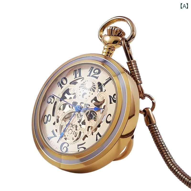 シンプル きれい 大人 オシャレ シンプル 時計 高価な 銅製の スタンディング 懐中時計 レトロ メンズ フル メカニカル 英国 学生 女子 試験 専用 7,031円