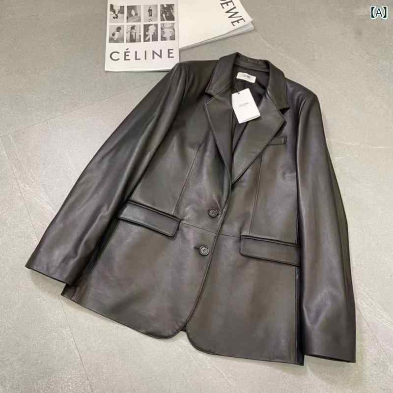 レディース 上衣 好いたらしいめ カジュア 秋冬 Cs なめし革上衣 レディース 背広 色つや 子ヒツジ人はだ 影ぼうし か細い 遊撃手 なめし革上衣 心地好い アウター