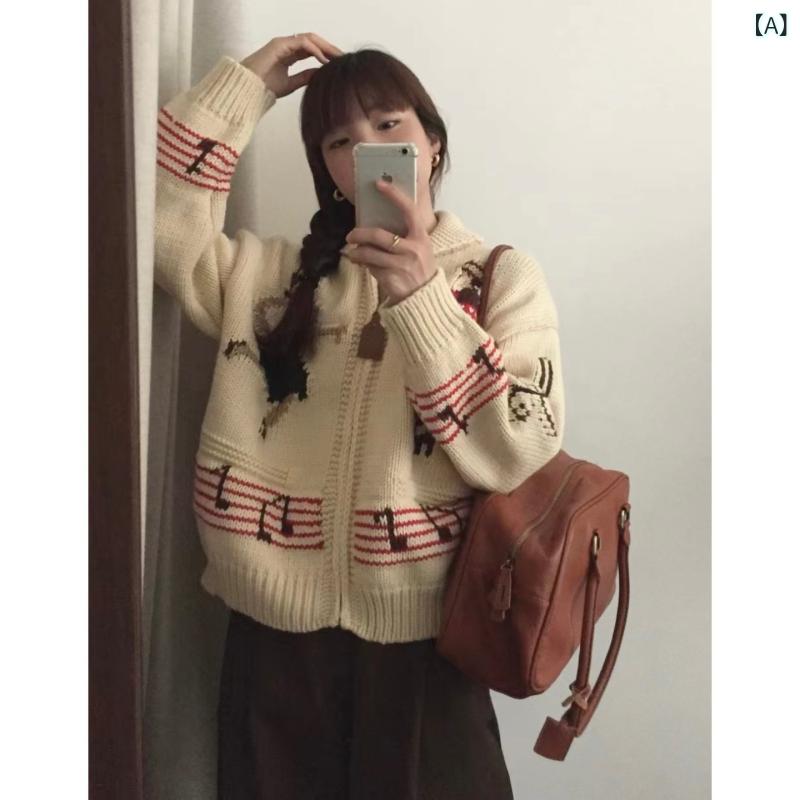 レディース アンサンブルニットトップス きれいめ 長袖 重厚の 洋 気 chi 百合 プリントの ニットは 柔らかくて な 風のが とても 綺麗で 年齢を 減らす 上着を 着ています。x2