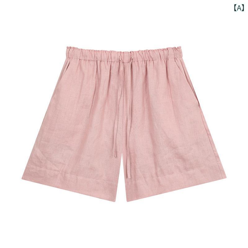 レディース ショートパンツ フェイクレザー 合皮 ウエストゴム CLEANSPACE シンプルで 軽量で 通気性の ある パンツ 女性 2025 十三 行の ゆるい パンツ 55267