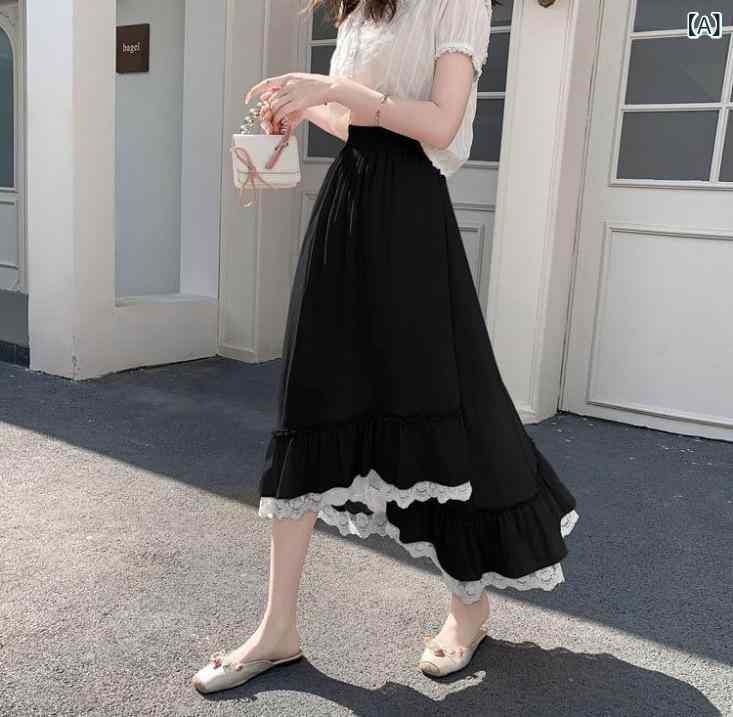 レディース レーススカート きれいめ ロング丈 シンプル レディース レーススカート きれいめ ロング丈 シンプル レトロ レース スカート 2025 ミドル丈 スカート a ライン スカート