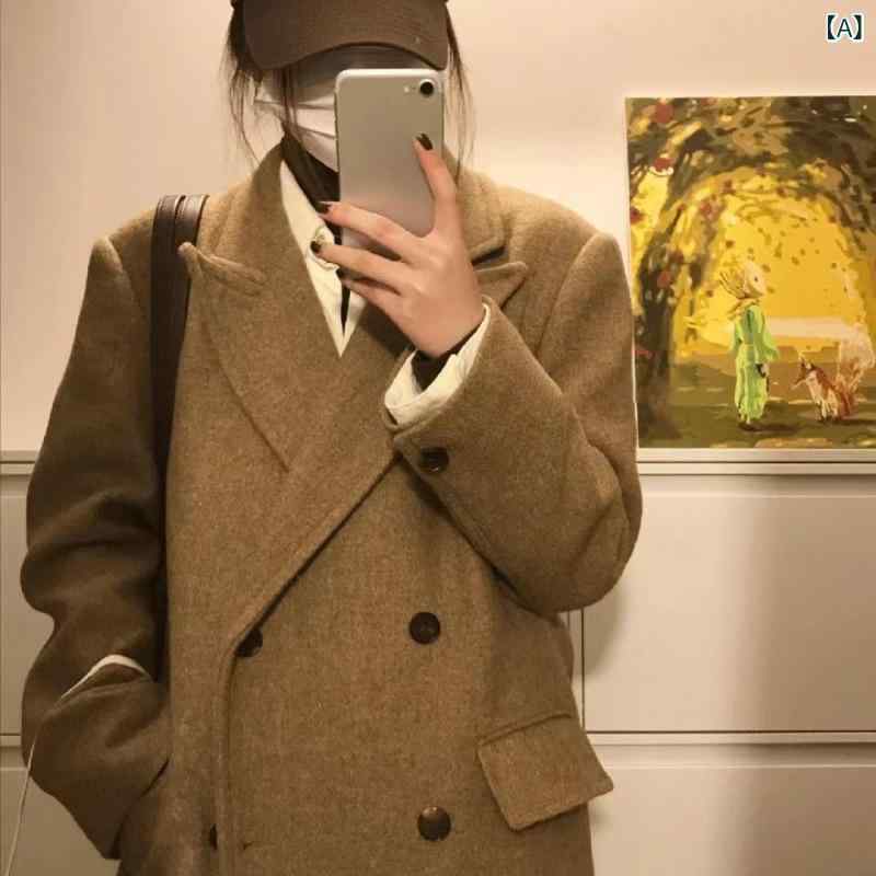 レディース チェスターコート エレガント 女性 大人 上品 レトロ 毛の コートは 肩が やせている 秋冬 感が。｜バランスケア　店