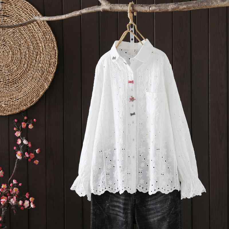 シャツ レディース 秋 スタンドカラー リボン 刺繍 透け 長袖 ゆったり スリム トップス ブラウス 切り替え 軽量 素材x2