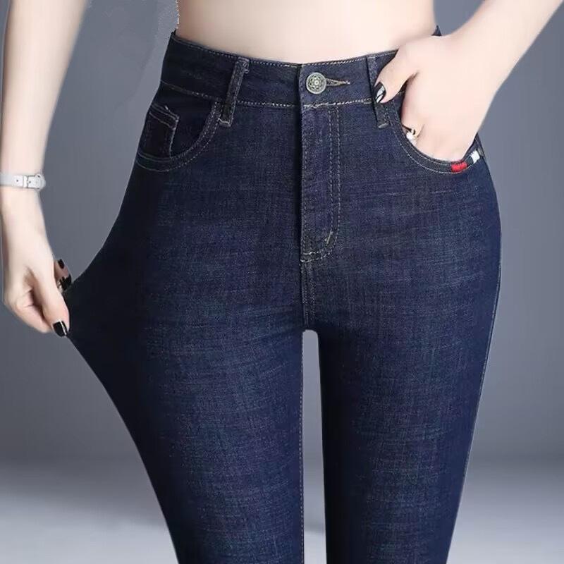 レディース デニムパンツ 秋冬 ハイウエスト スキニー ストレッチ 細身レッグ ボディフィット 高級感 伸縮性 スリムシルエット 普段使い カジュアル