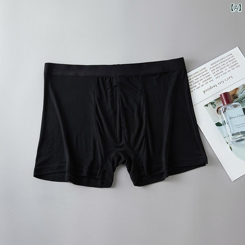 メンズ ボクサーパンツ 真絲 100パーセント 柔らかい 滑らかな 通気性 肌に優しい 日常下着 吸湿性 軽量 インナーウェア ショーツ 絹 肌ケア 伸縮性