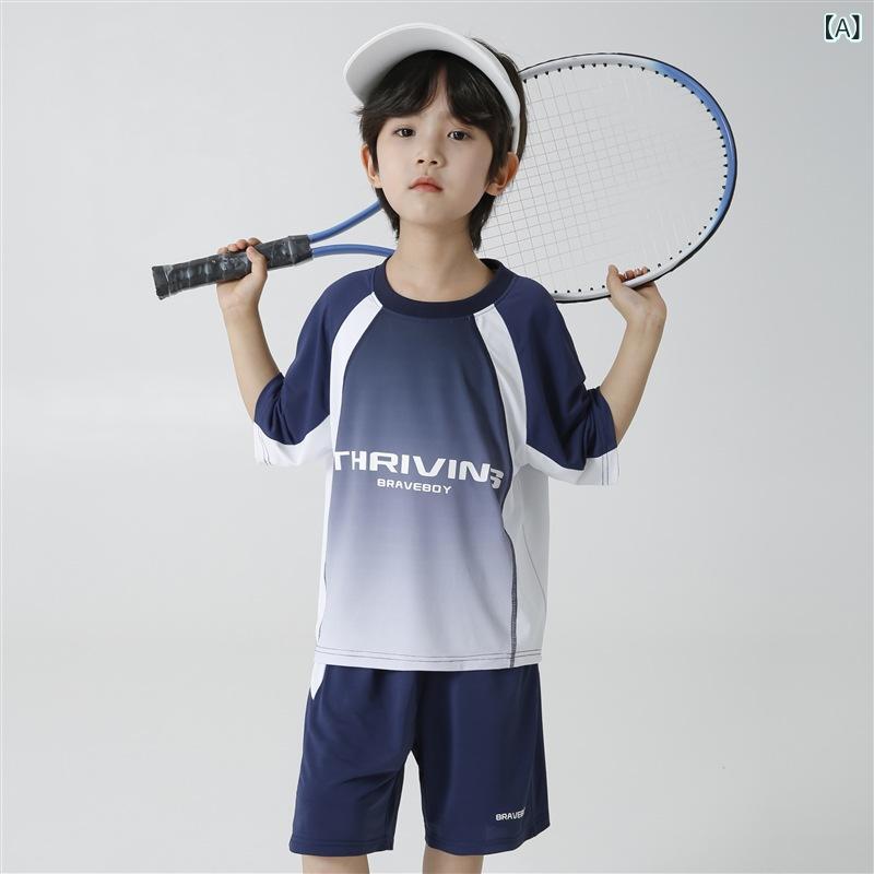 男の子 夏用 速乾 運動 短袖 Tシャツ 短パン 2点セット アウトドア 子供服 吸湿速乾 軽量 伸縮性 通気性