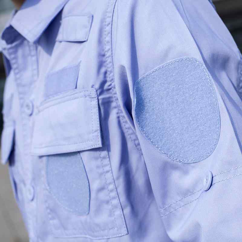 保安制服 メンズ 夏用 短袖 長袖 セット 青 黒 白 シャツ 作業着 通勤用 軽量 綿素材 吸湿速乾