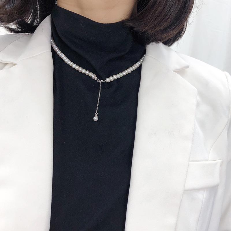 レディース 淡水パール ベビーパール ネックレス 小粒 シルバー 留め具 万能 アクセサリー 普段使い ナチュラル ジュエリー コーディネート パール チェーン