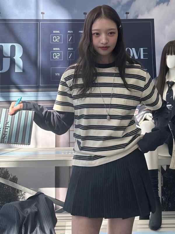 トップス レディース ゆったり レトロ コントラスト ストライプ ショートスリーブ Tシャツ 夏 カジュアル 快適 合わせやすい 普段使い 軽量 吸湿速乾
