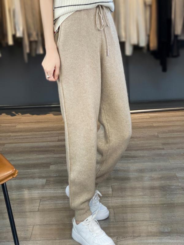 レディース 秋冬 ニットパンツ 高腰 スリムレッグ ロブパンツ カジュアル スウェット レギンス 暖か 柔らかい ストレッチ 素材