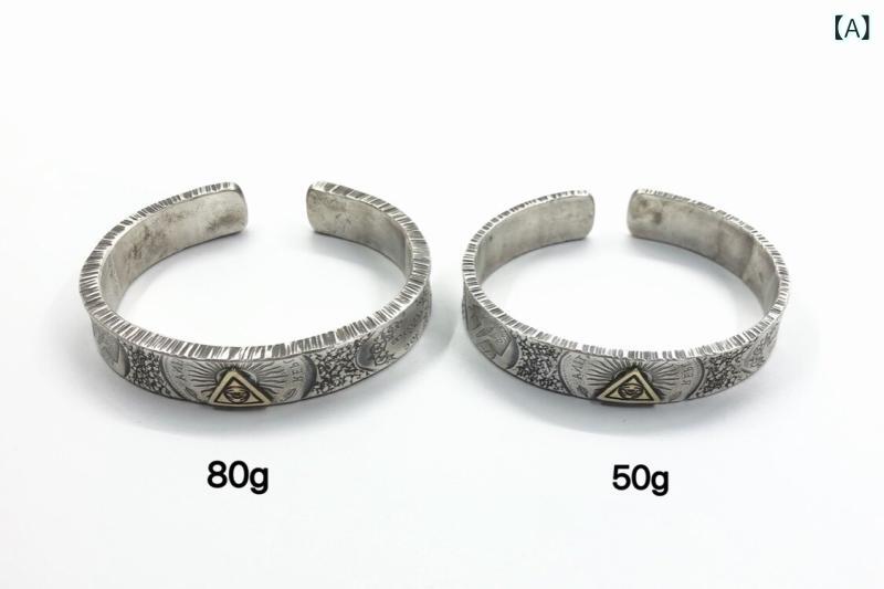オシャレ バングル ブレスレット ロータスは 999 シルバーの なの非 レプリカの 顔の ない スター リング ヴィンテージ シルバーブレスレットの 目だと 言いました