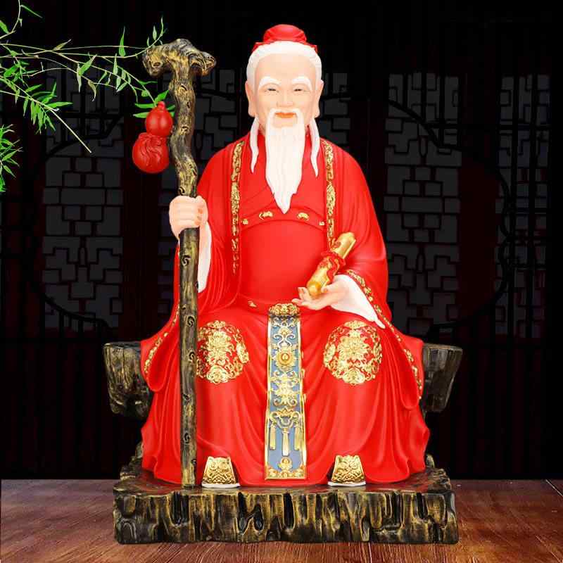 置物 月下老人 神像 縁結び 紅娘 紅喜 樹脂製 仏像 インテリア 家庭用 飾り 祀り ラッキーアイテム