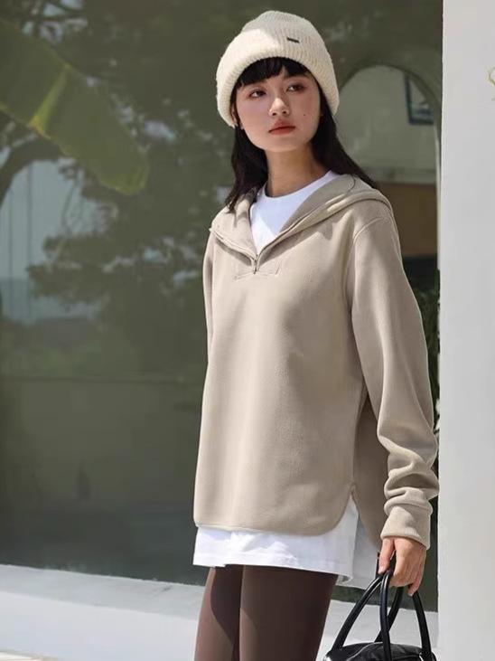 秋冬 パーカー レディース フーディー ゆったり 厚手 長袖 ジッパー付き カジュアル 韓国 シルエット 暖か アウター 普段使い