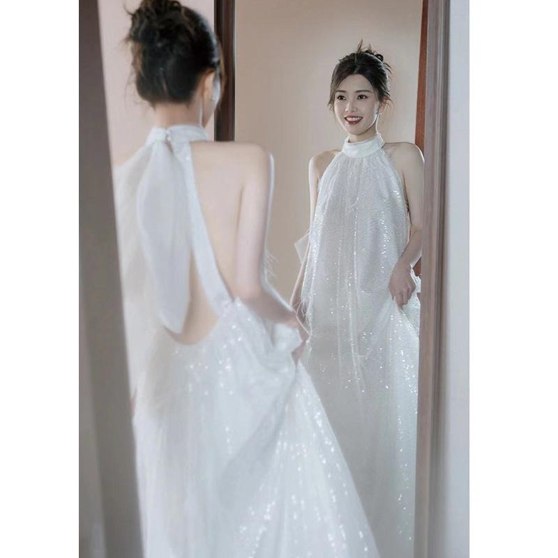 ウェディングドレス レディース 新中国風 結婚式 礼服 高級感 軽量 ワンピース 小柄向け 婚約パーティー チャイナスタイル ブライダルフォト 女性用 ドレス 軽婚紗