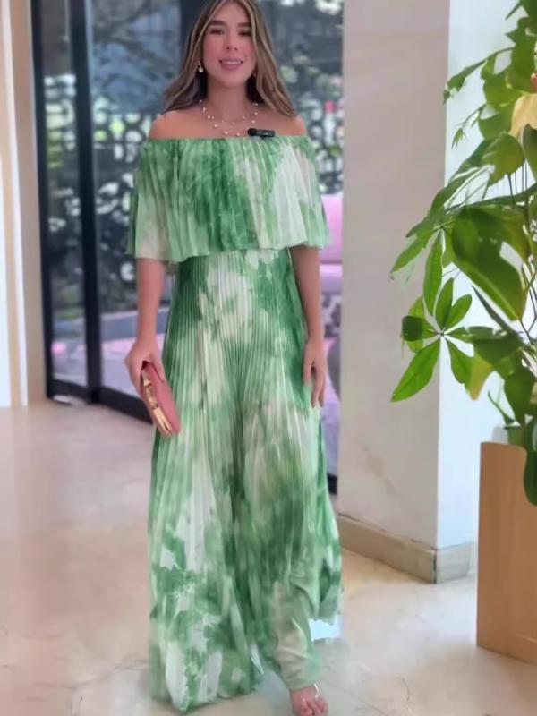 衣裳 レディース 夏 花柄 筋目 オフショルダー ロング御召しもの 口さかしい 今めかしい 亭主もち用 流行り物 通い 普段使い