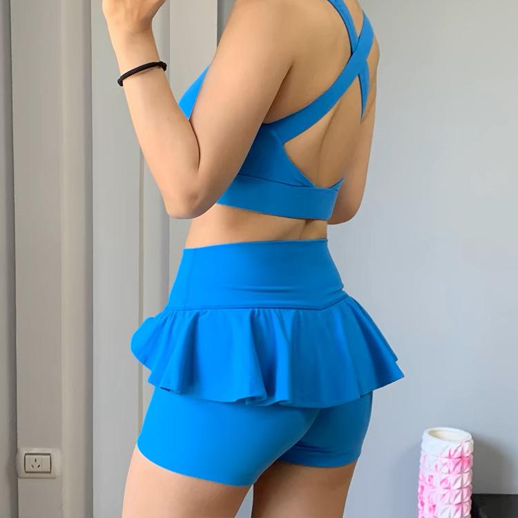 テニスウェア レディース セット フィットネス ランニング ヨガウェア セクシー スリム効果 通気性 速乾 スポーツブラ 伸縮性 吸湿 アクティブ インナー トップス アウトドア 普段使い