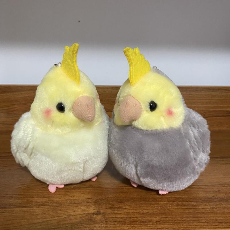 ぬいぐるみ 玄?インコ かわいい 灰色 黄色 リアル プラッシュ 鳥 玩具 子供用 おもちゃ インテリア 飾り 柔らかい 素材