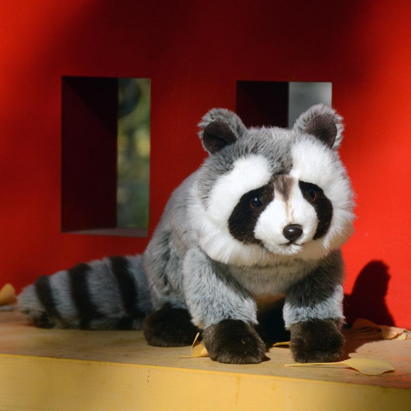 ぬいぐるみ 浣熊 リアル アメリカ浣熊 かわいい 動物フィギュア 布製 おもちゃ 模型 インテリア 子供用 飾り 柔らかい 触り心地 良い 癒しグッズ