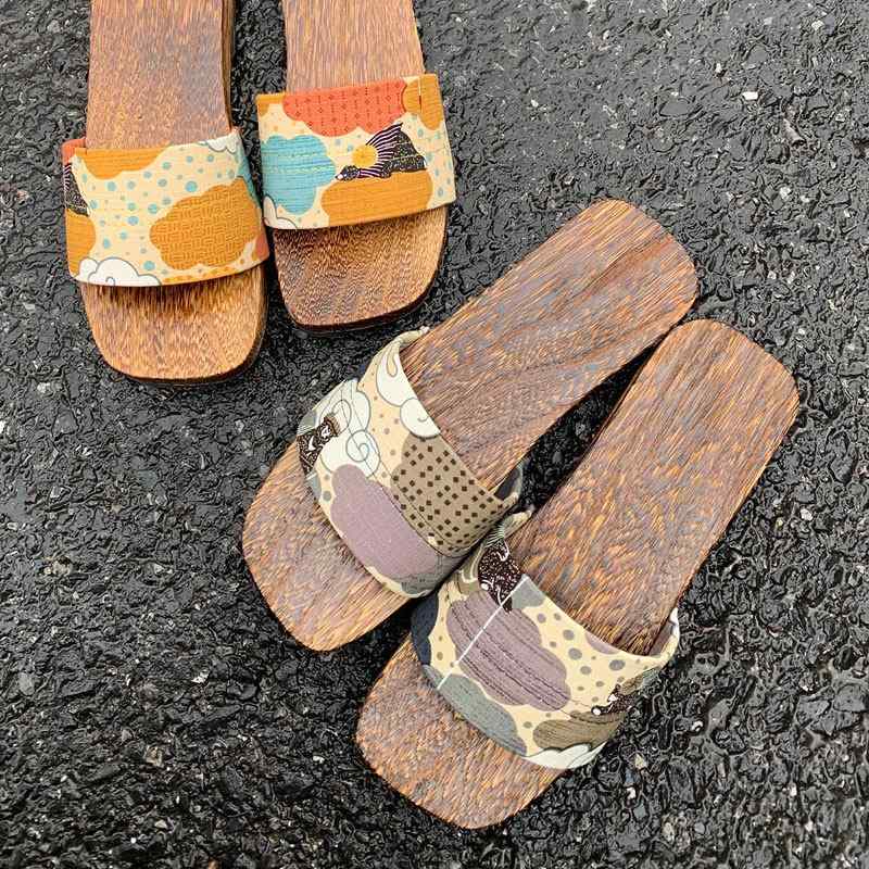 サンダル 女性用 木製 厚底 風 和風 夏用 ヒール つま先カバー 一文字ストラップ ビーチサンダル クールサンダル 軽量 快適 通勤 普段使い アウトドア