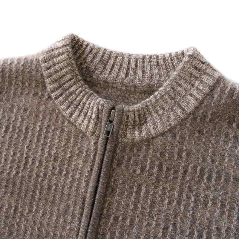メンズ カシミール 編み物 ジレー 秋冬 二分の一ハイネック ファスナー 朦々たる 情の籠もった プルオーバー トップス 保暖 軽さ 伸縮性 生まれ変わり衣料繊維 黒いこと 薄墨色 米国海軍 通い 普段使い