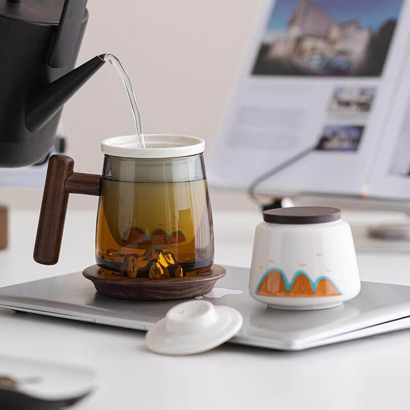 ティーカップ 高級感 ガラス 実用 耐熱 透明 茶葉 見える ビジネス ミーティング オフィス デスク イベント 開業 シンプル デザイン