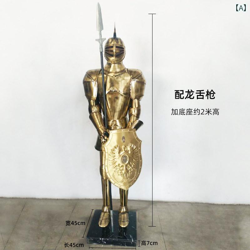 室内装飾 オブジェ  中つ世の 2米突の 下士官兵の 鎧の ナイト爵のの かざり付けるの たわい無い 贅沢さな パステル色の 大層らしい 床の かざり付ける