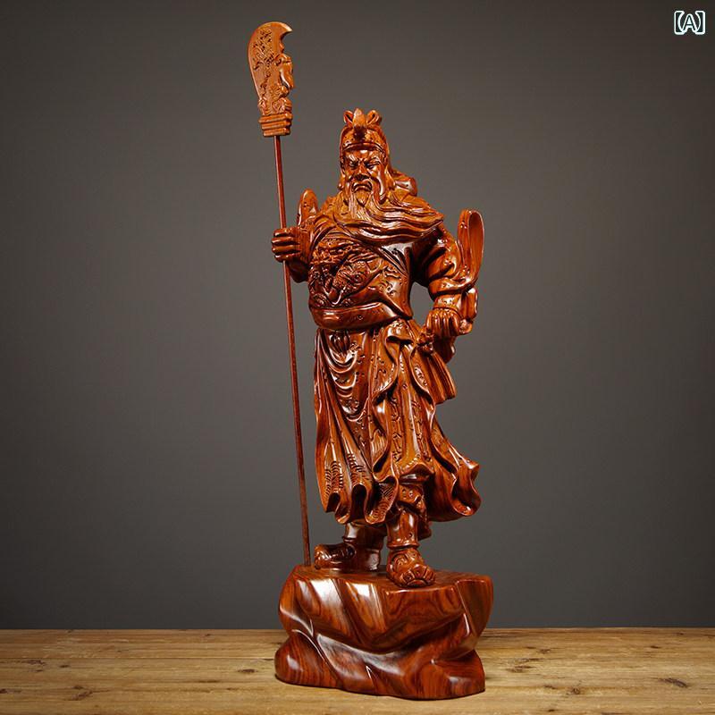 室内装飾 オブジェ  サクラ色木材 刻みつけるの 観音 仏像 かざり付ける品 純乎たる材 大型 ウー 犀 シェン 身寄り用 リビング 御部屋 合財袋 かざり付ける マホガニー