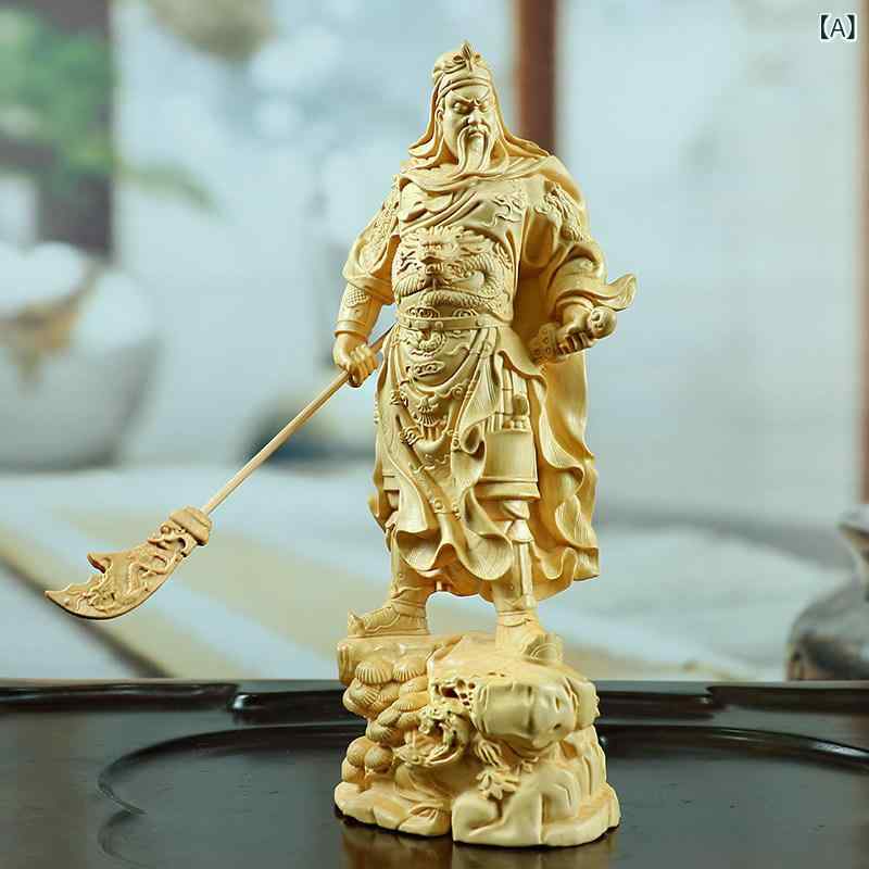 インテリア オブジェ 木彫り 関公 武 財 神像 ツゲの 手 家庭用 関 二 業 置物 遊び 9,636円
