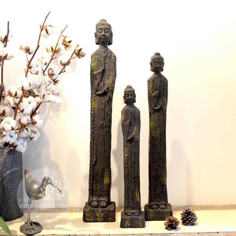 インテリア おしゃれ 例えば 木 │ 中国 反 禅 仏像 レトロ 装飾品 レトロ 家の 装飾 窓の 入り口