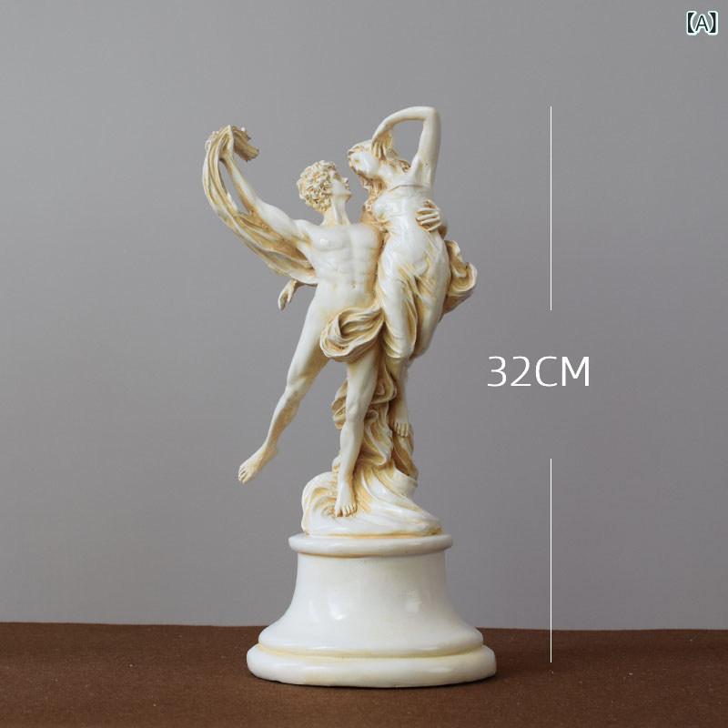 インテリア おしゃれ ギリシャ 神話の 愛の 神像の 翼の 天使の 創造的な 樹脂の フィギュアの カップルの 彫刻 リビング ルームの デスク トップの 装飾の 装飾品