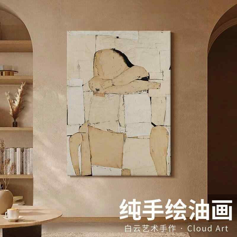 室内装飾 今めかしい  イタリア共和国 のの 手 描きの 油彩 侘び 寂 び 普遍化的な 風合いの 床 置き かざり付ける品 リビング お座敷の 合切袋の 御前上等 かざり付ける 吊り下げ 図面
