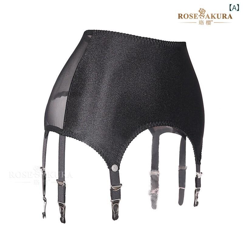 ガーターベルト 普段使い シンプル ウエスト シール ヒップ 透明 光沢 布 金属 クリップ 6 フック ガーター 爪 セクシー ハイエンド