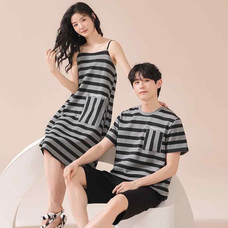 綿 吊帯 横すべり御召しもの レディース 夏用 色っぽい 二人組 寝巻き 薄っぺら 可愛らしい ポンチ絵柄 御部屋着 伸縮性 吸湿速乾 軽さ 通年相応う