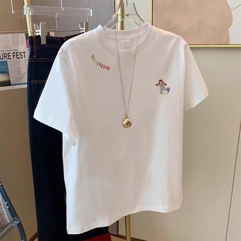 夏 レディース 短袖 Tシャツ ホワイト ゆったり ワイドシルエット カジュアル 低身長対応 ベーシック コーディネート トップス デザイン性 ルーズフィット 普段使い